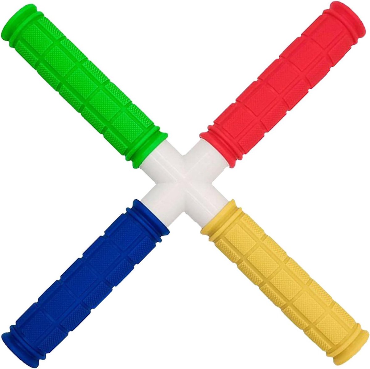 Reactietrainingsstok - Vangspel bal - Hand oog training - Vierkoppig ontwerp - 40 cm - Meerkleurig