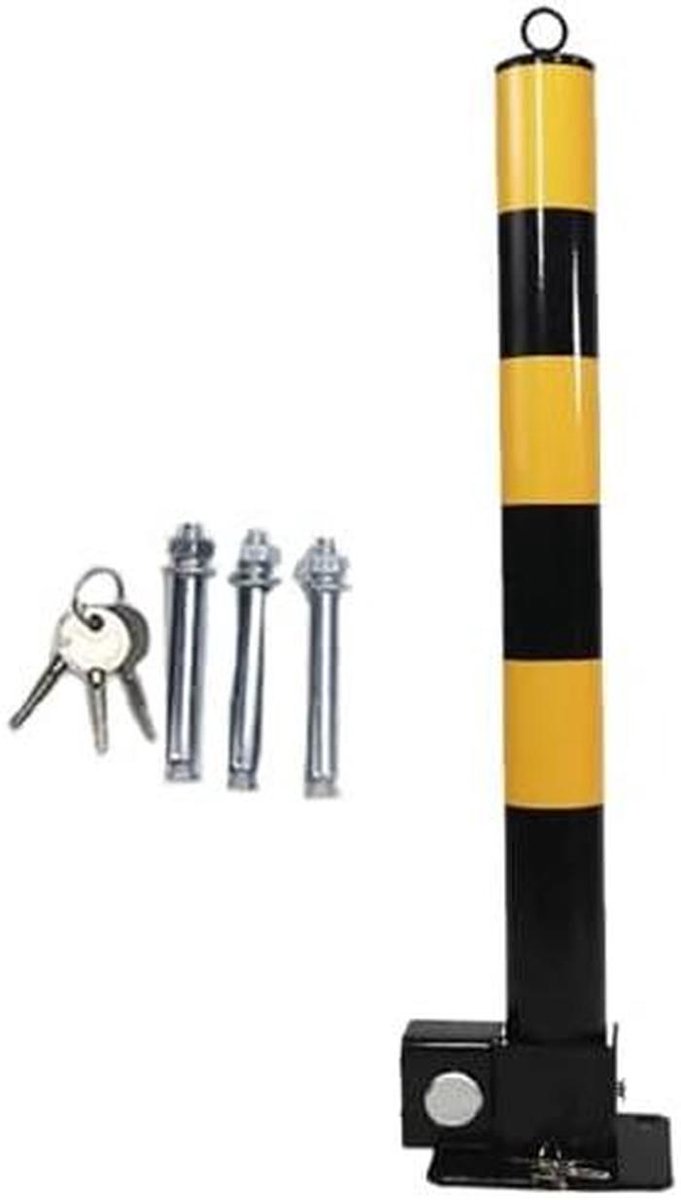 Parkeerplaats Space Lock Barrier Post - Vouwbeveiligingssysteem met reflecterende tape, set van 2 voor parkeerbescherming