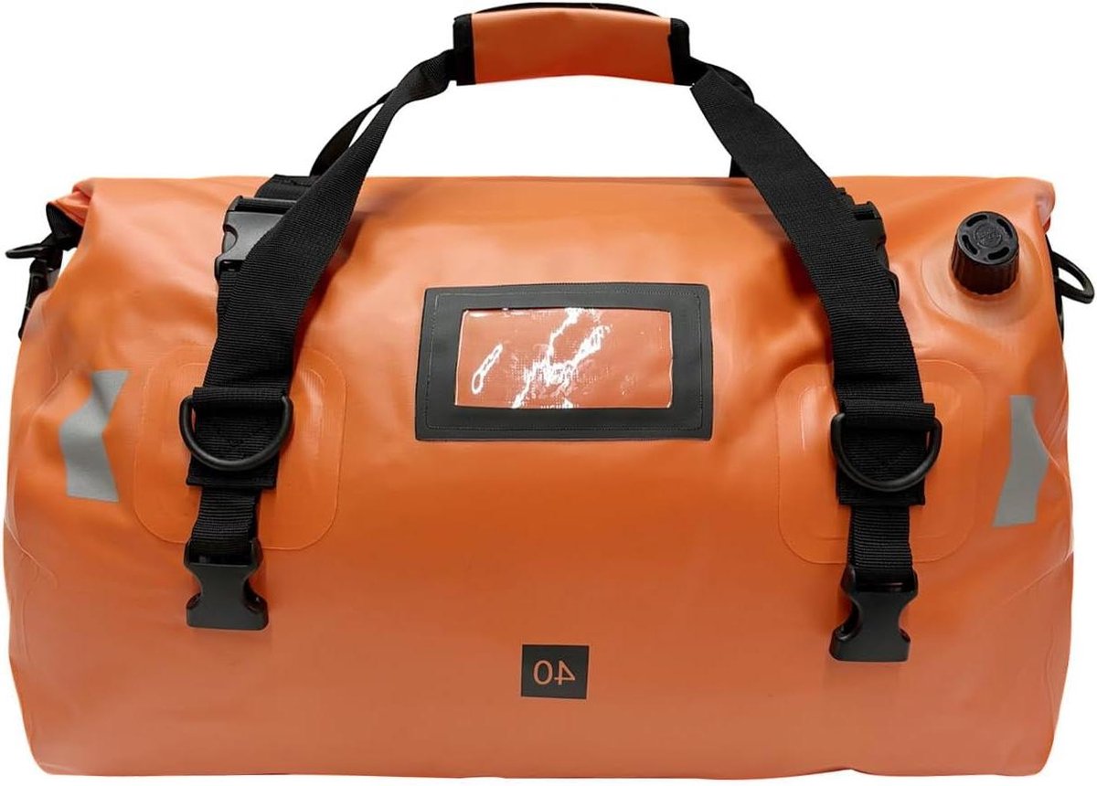 Motorfiets kofferbaktas - Opbergtas rugzak - Motorrijden op reis - Waterdicht PVC - 66 liter - Oranje