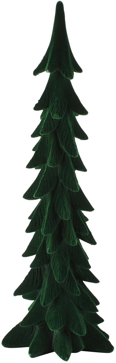 Dekoratief | Deco boom 'Flocked', groen, resina/polyester, 20x19x45cm | A265632