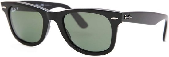 Ray-Ban 2140 Wayfarer Polarized Sunglasses - Shiny Black, Black — afbeelding 2