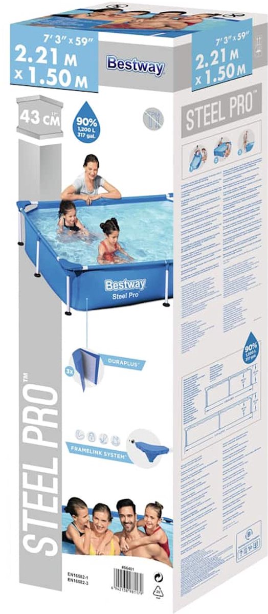 Bestway Steel Pro Zwembad - 221x150x43 cm — afbeelding 5