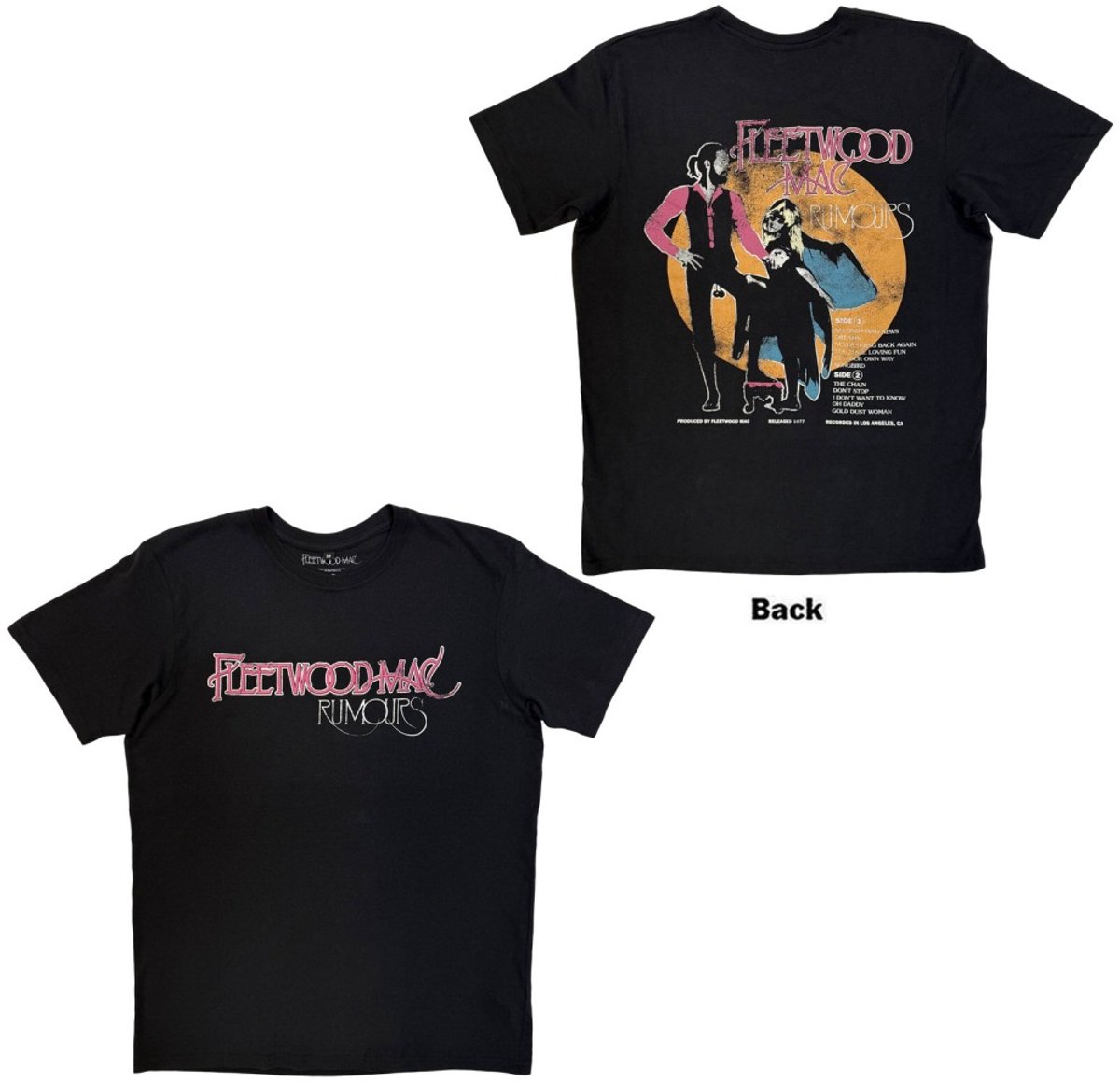 Fleetwood Mac - Rumours Heren Tshirt - 2XL - Zwart