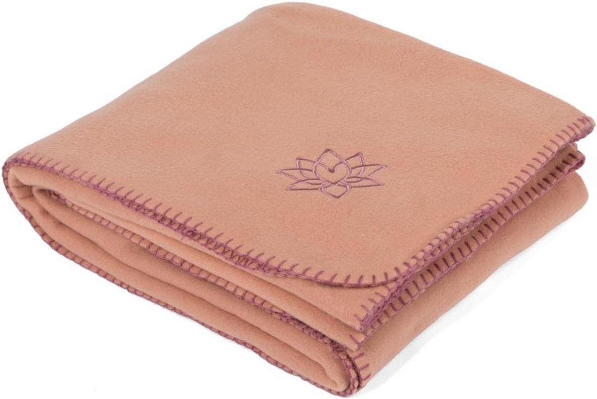 Yogadeken voor Meditatie en Shavasana | Zachte Fleece Deken met Lotus Motief | 150 x 200 cm