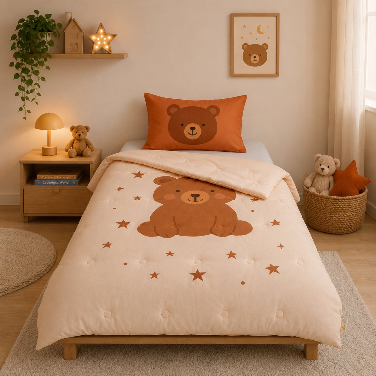 Snork Cuddle Caramel - Het hoesloos dekbed zonder overtrek voor de kids |vaste hoes |wasbaar