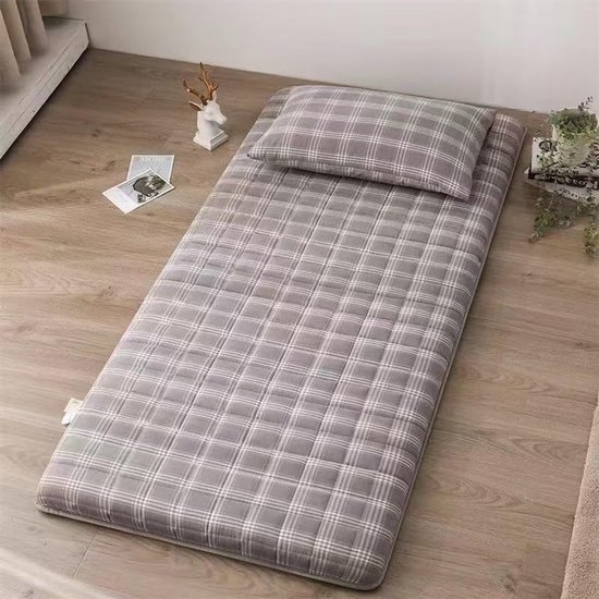 Japanse futon matras - Dikke slaapmat - Comfortabel slapen - Draagbaar en opvouwbaar - 09 x 19 m - Grijs — afbeelding 4