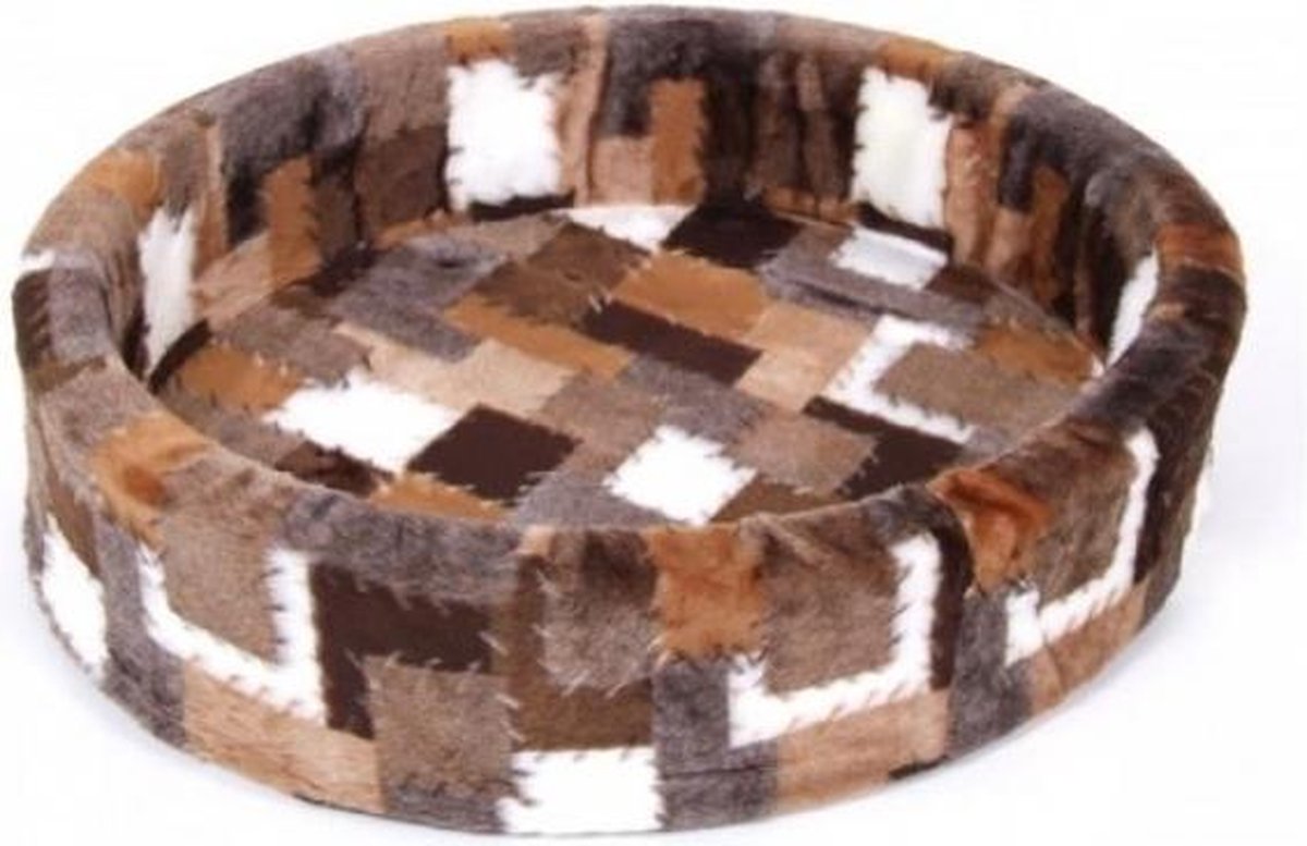 Petcomfort Hondenmand/Kattenmand - Lapjesprint - Multicolor - 74x65x20 cm