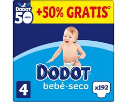 Luier Maat 4 (9-14 kg) - Extra Absorberende Wegwerpluier - 192 Stuks