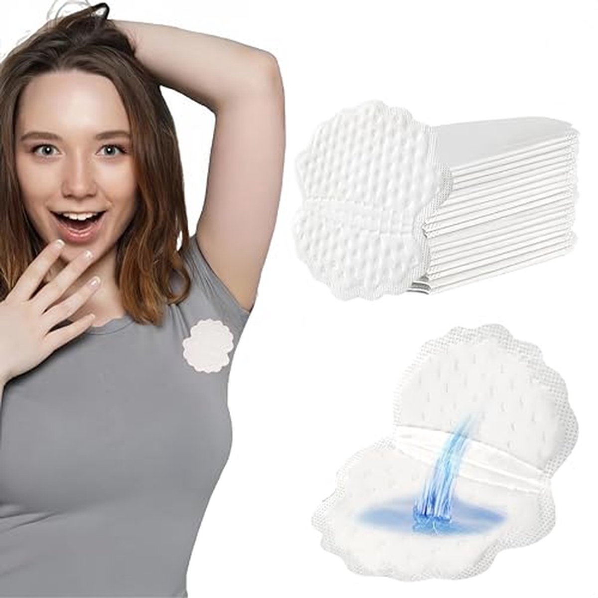 80 stuks zelfklevende okselpads voor dames en heren, onzichtbare anti-zweetpads voor effectief zweetbeheersing