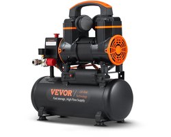 Roossentials stille luchtcompressor - Draagbare Luchtpomp - 8Liter, 900W Olievrij - voor Thuis Reparatie Bandenspanning, Fluistercompressor - Airpress - Autobanden