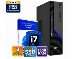 Office PC Intel Core i7 | 16GB RAM | 1TB SSD | Windows 11 Pro | WiFi & Bluetooth | Zakelijke Computer | Werkcomputer | Desktop Computer | Kantoor PC | Plug & Play | Klaar voor Gebruik | DVD-RW | Office Geschikt | 3 Jaar Garantie