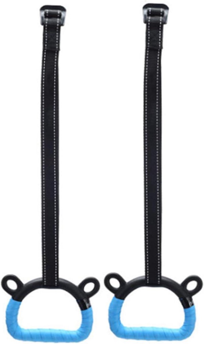 Gymnastiekringen Set - Kindergymnastiek Ringen - Kracht Training - Stevige Grip ABS - 2 Stuks - Blauw