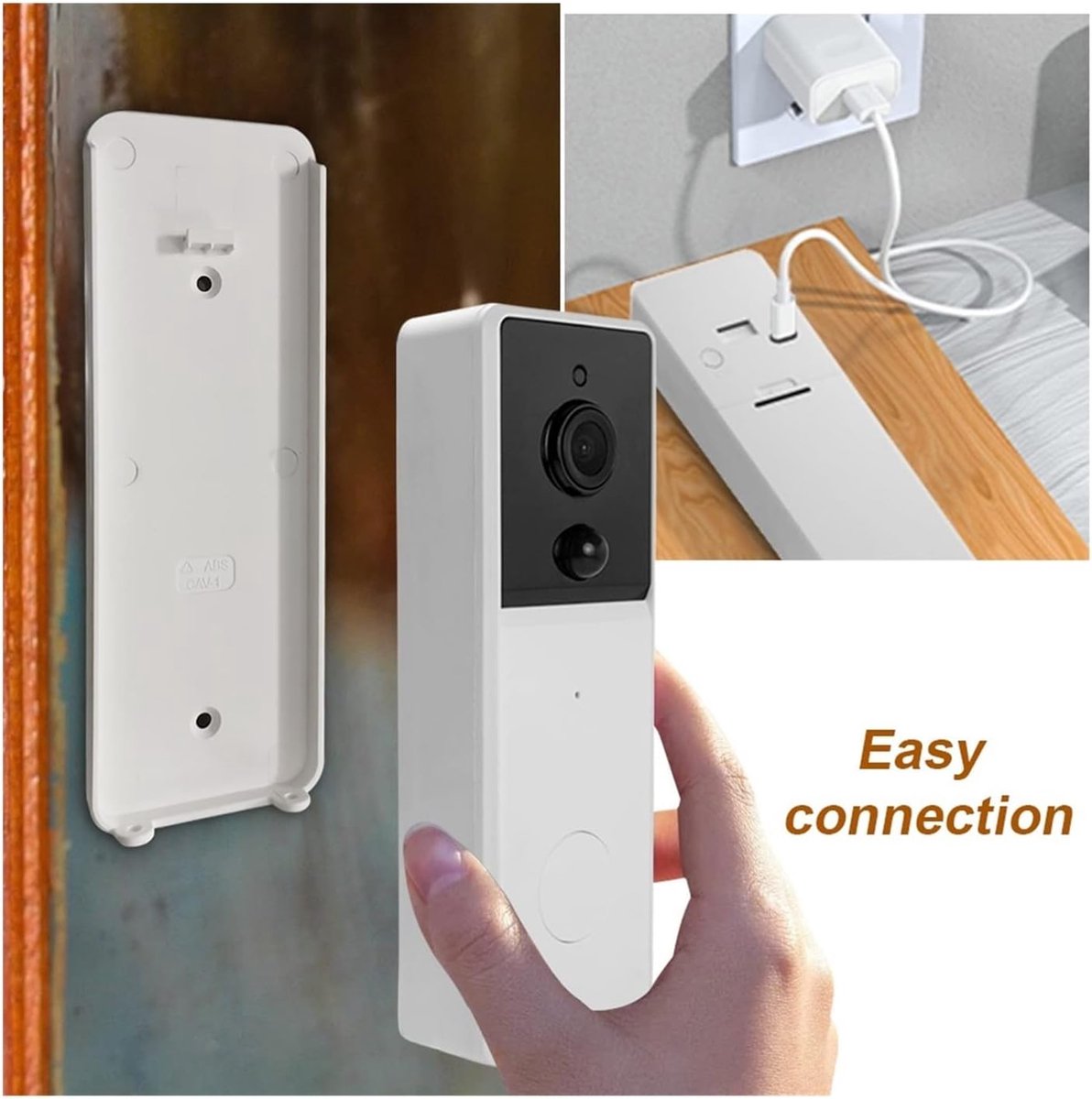 Smart Doorbell Kijkgaatje Video Intercom Eye Deurbel Ring PIR Bewegingsdetectie Draadloze Outdoor Camera Monitor Home Security Voor streaming – foto 3