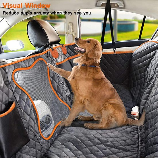Premium Honden Autostoel Beschermer voor Achterbank - Waterafstotend, Antislip, Krasbestendig, Met Opbergvakken en Gordelopeningen - Universeel voor Auto, SUV en Stationwagen van Premium — afbeelding 2