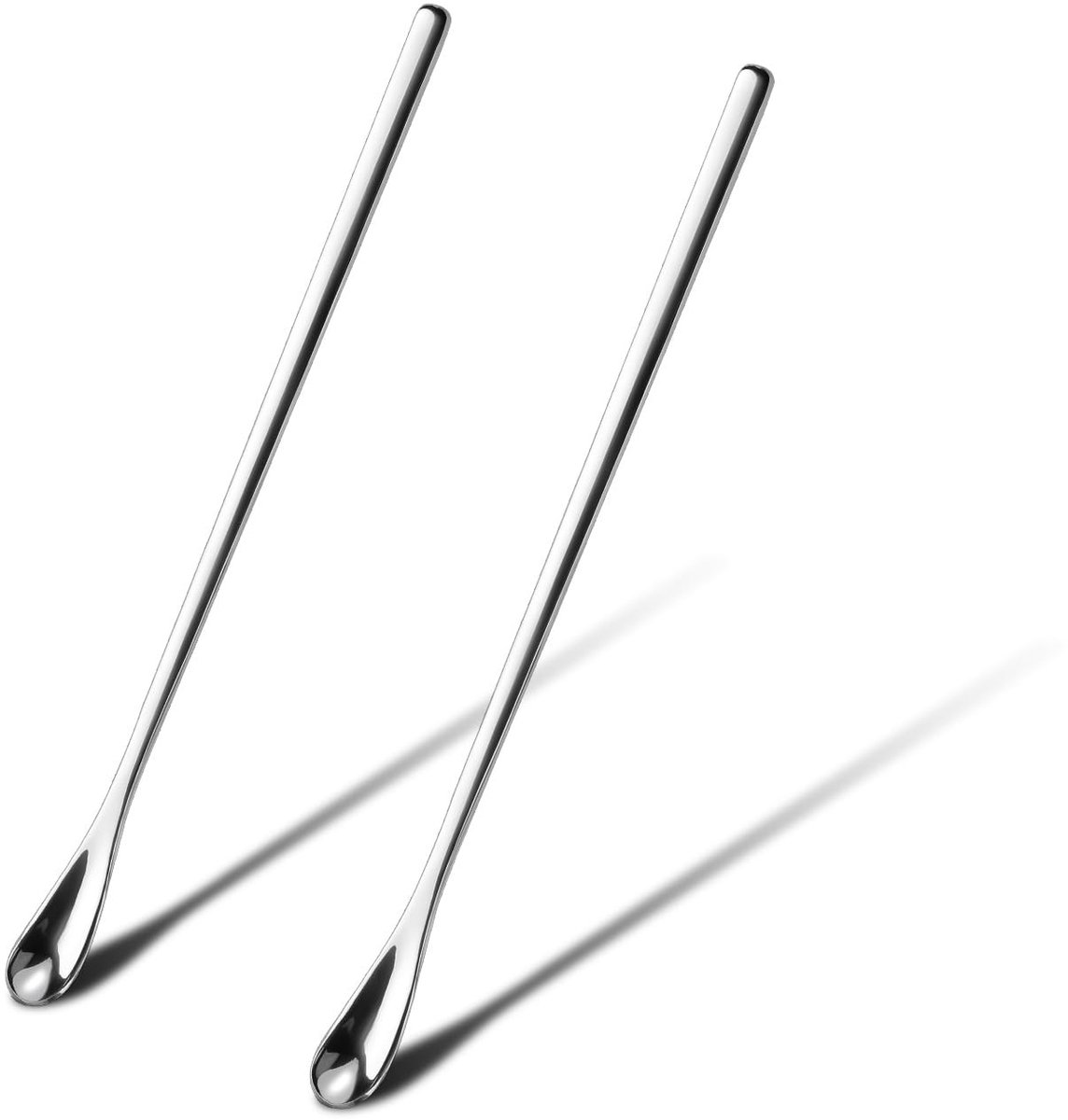 MTTproducts- Voerlepel 2 Stuks - Reptielenvoer Lepels - Lange Steel - Voedselhagedis Schep - Roestvrij Staal - 22,5 x 1,2 cm - Voederlepel