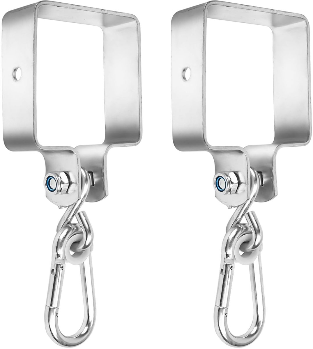 NTH products- Schommelklem Robuuste Bevestiging - Schommelhaak met Lagers - Schommelbevestiging - Verzinkt Staal - Veiligheidsmoer - Geschikt voor Balken 9 x 9 cm