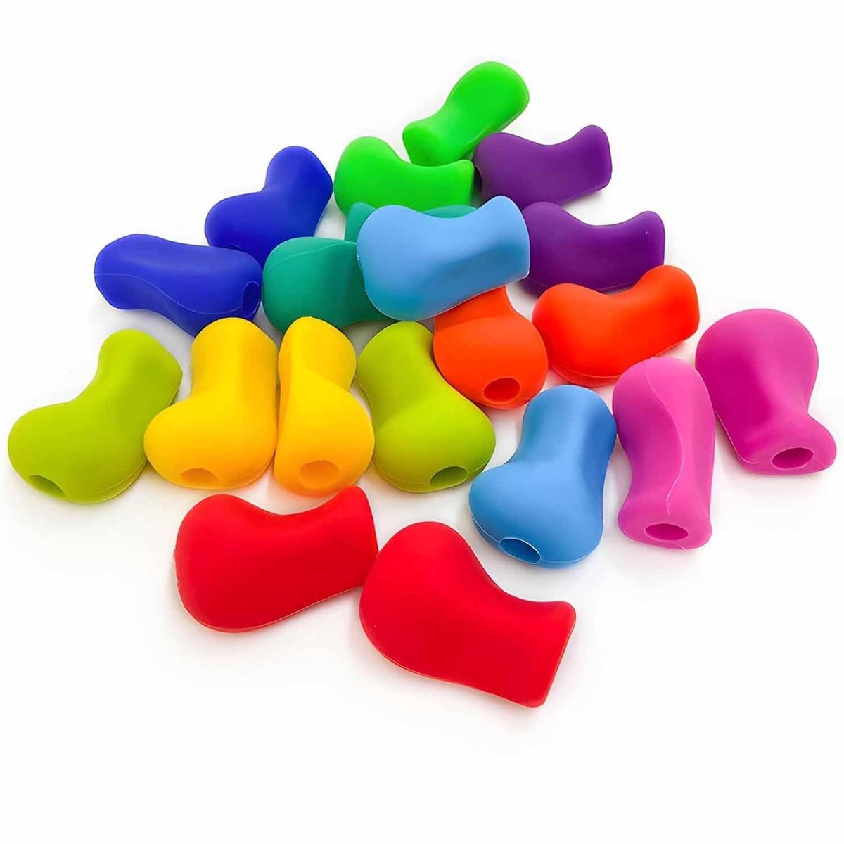 NTH products- Penhouders Ergonomisch - Siliconen Penhouders - Zelfklevend - Verbeter Handwriting - Geschikt voor Kinderen - Multicolor 3x2.3x1.8cm - Schrijfhulpmiddelen