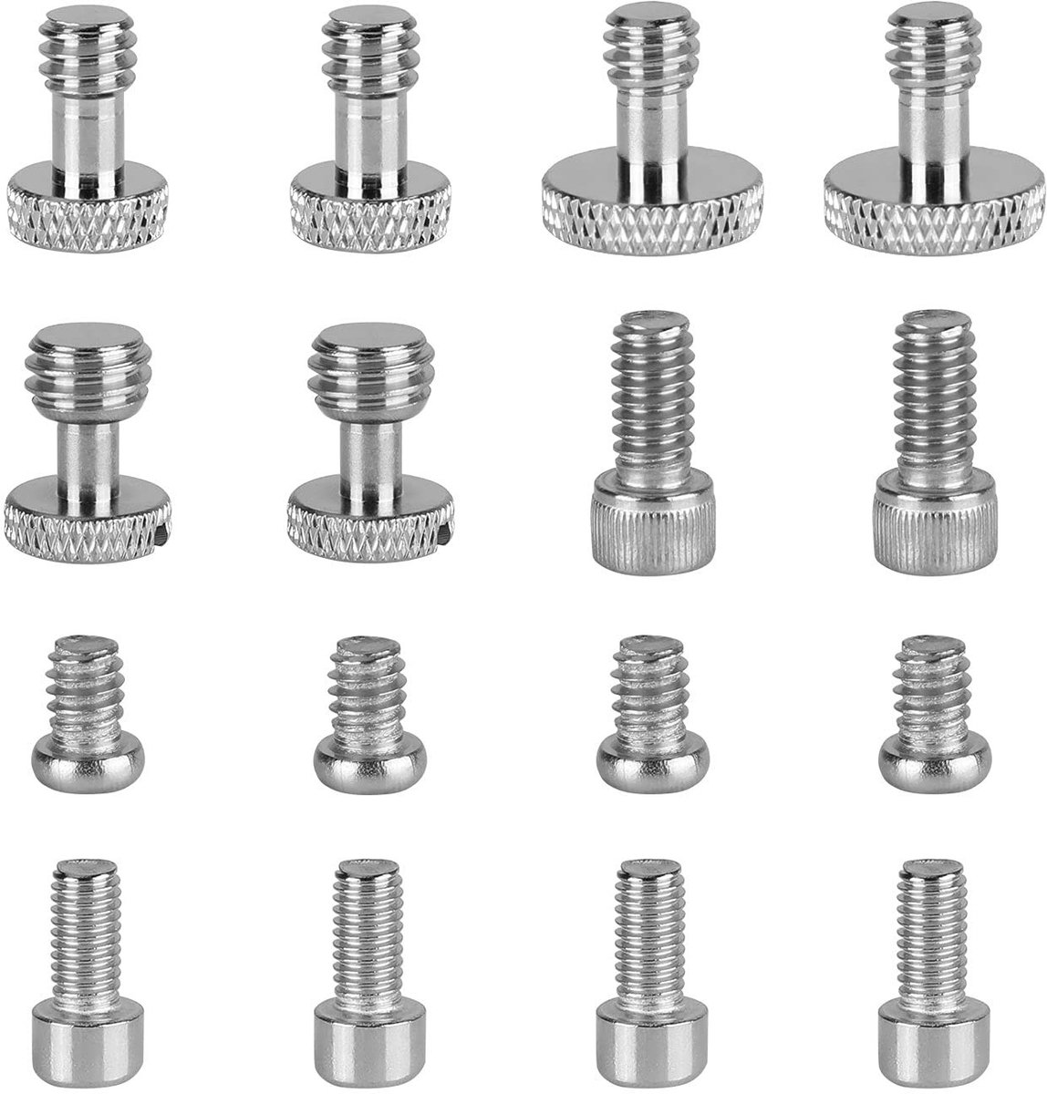 MTTproducts- Schroefmoeren Assortiment 16 Stuks - 1/4"-20 - 3/8"-16 - M5 - Sleufschroeven - Zeskantschroeven - Kunststof Koffer - Schroeven