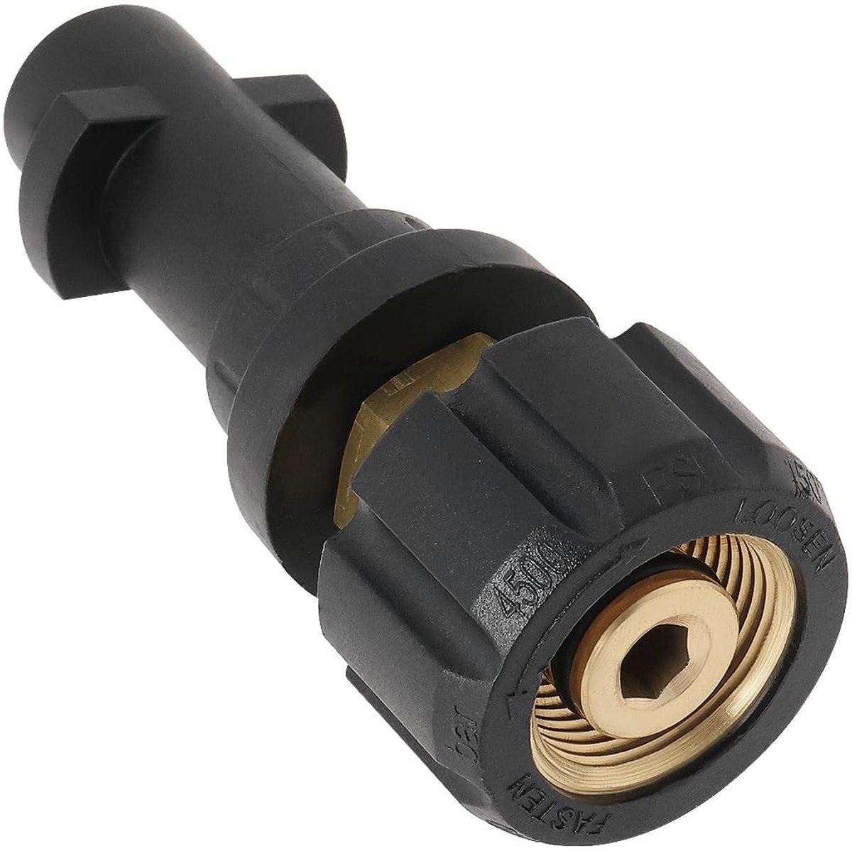 MTTproducts - Bajonet Adapter - Hogedrukreiniger Onderdelen - Messing - M22 x 1,5 - Geschikt voor Karcher K-Serie - Zwart en Goud