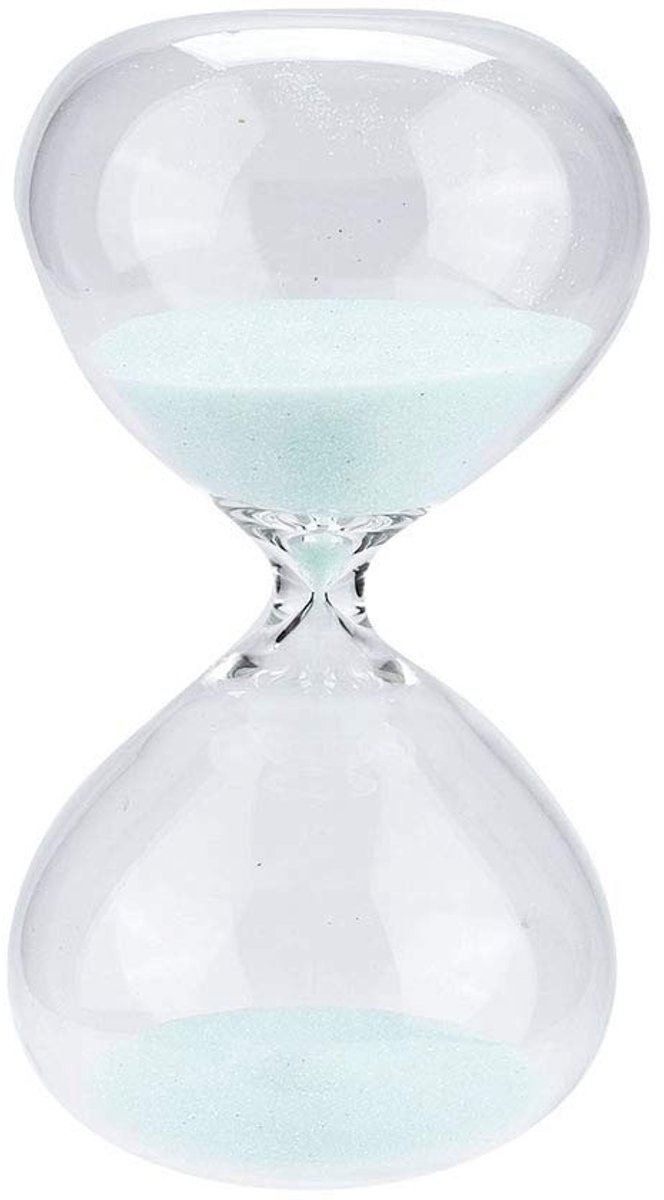 MTTproducts- Zandloper 15 minuten - Cilindervormige Zandloper - Bureaubladornament - Tijdmeting - Hoogwaardig Glas - Elegant Design - Zandtimer