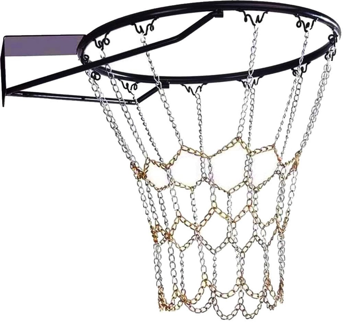 MTTproducts- Basketbalnet Lichtgewicht - Stalen Kettingen - Vervangend Net - Duurzaam - Roestvrij - Geschikt voor Binnen/Buiten - Basketbalkorf