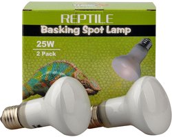 2-Pack Warmtelamp voor Reptielen, 25W Basking Spot voor Terrarium