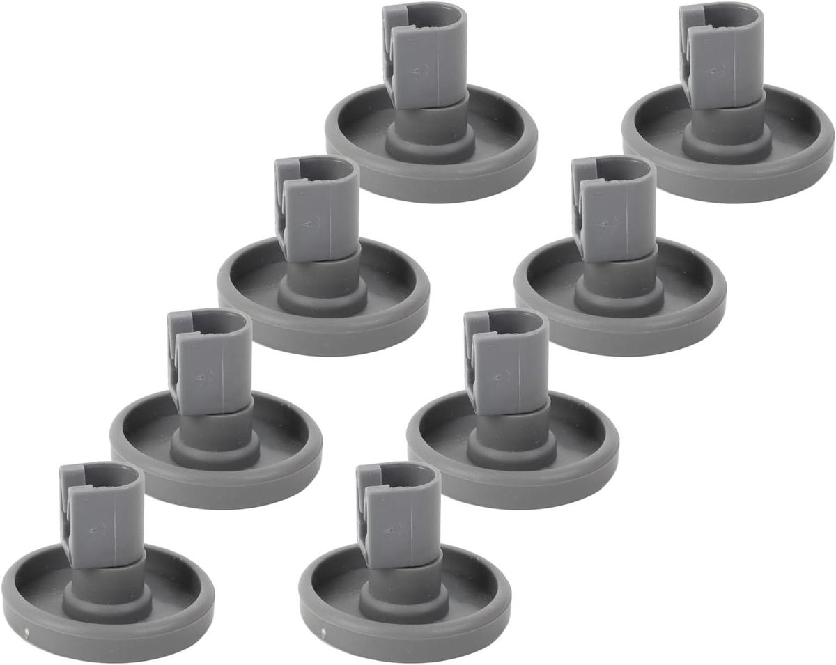 Vaatwasser wielen - Rek rollers - Soepel laden - Duurzaam ABS materiaal - 8 stuks - Wit