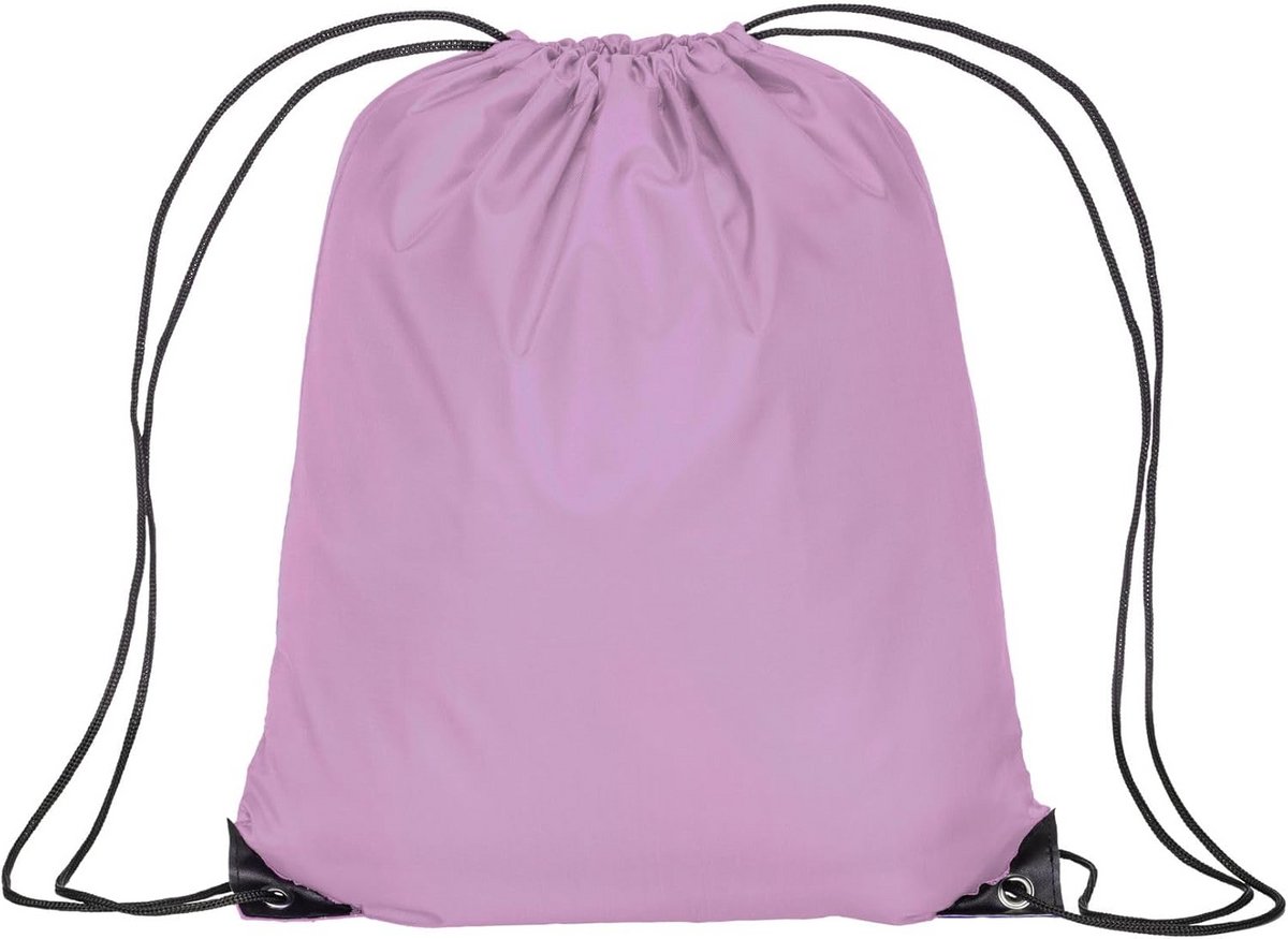 Sporttas - Gymtas Trekkoord - Reizen en Sport - Waterdicht Materiaal - 20 x 15 x 1 cm - Zwart