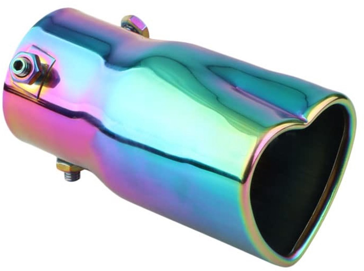 Cosensi- Uitlaatdemper Roestvrij Staal - Auto/Motorfiets - 136 x 75 mm - Diameter 63 mm - Schokbestendig - Duurzaam - Krachtige Prestaties - Uitlaatpijp