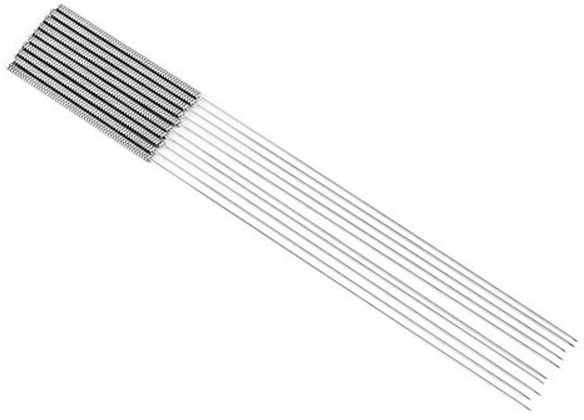Cosensi- Reinigingsnaalden 10 stuks - 0,4 mm - Flexibel/metaal - Herbruikbaar/durzaam - Voor 3D-printer - Voor het reinigen van sproeiers - Reinigingsgereedschap