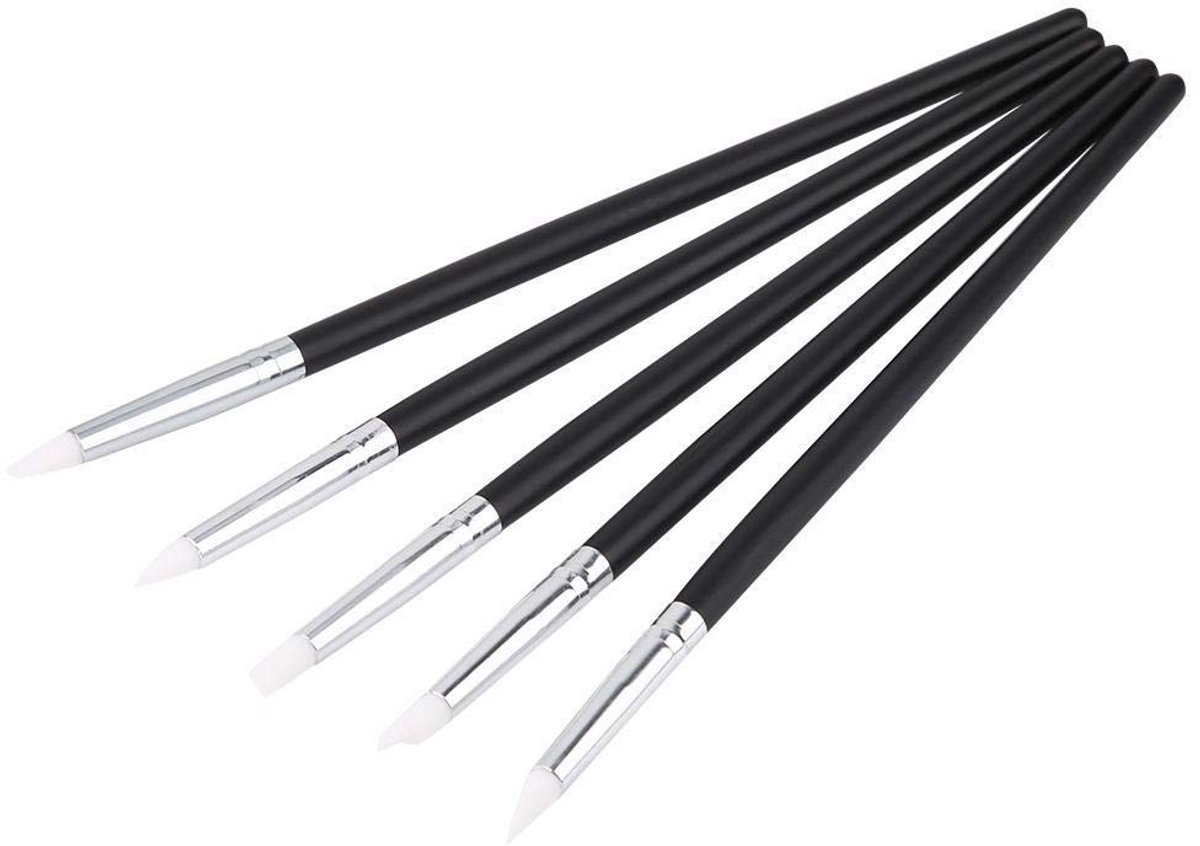 Cosensi- Siliconen Pen - Nail Art Sculptuur Gereedschap - 5 Stuks - 3D Lijnwerk - Manicure - Lichtgewicht 26 g