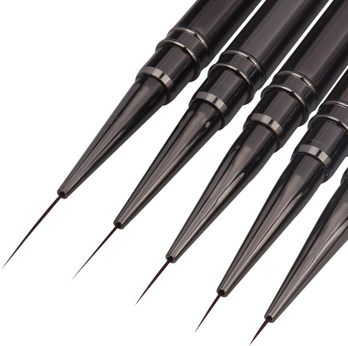 Cosensi- Nagelborstel Set van 5 Stuks - Nagelkunst Borstel voor Lange Lijnen - Fijne Tekening Tool - Professionele Nagelborstels - Kunststof Borstelharen - Perfect voor Nagelsalons