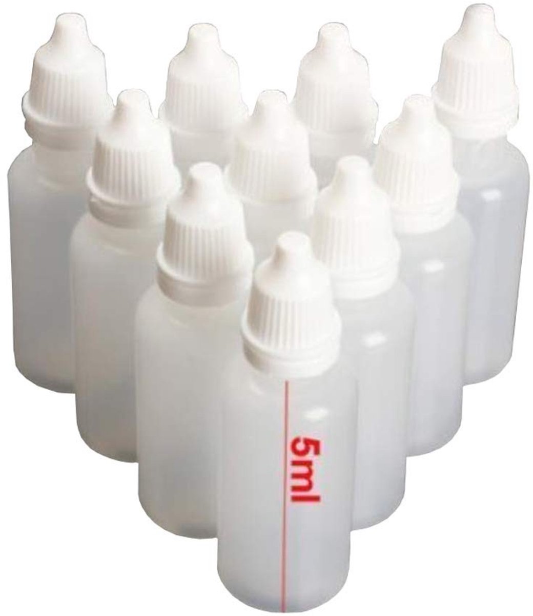 Cosensi- Oogdruppels 50 Stuks - 5 ml - Navulbaar - Kunststof - Draagbaar - Diefstalbeveiliging - Goede Afdichting - Druppelfles