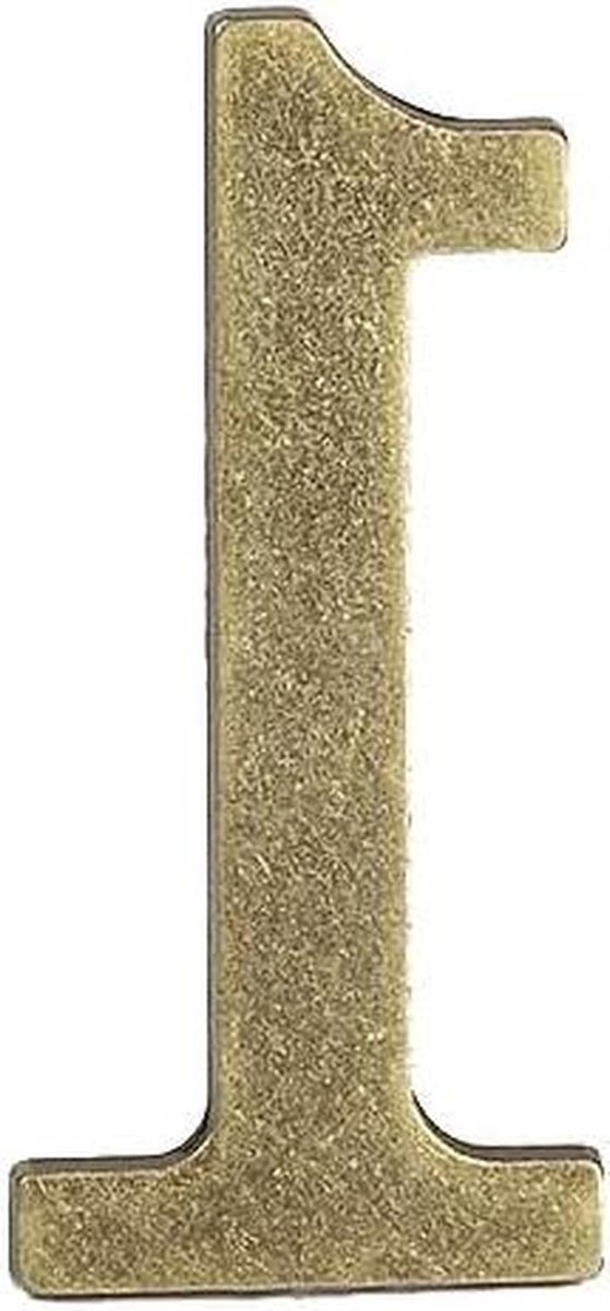 Huisnummer Metaal - Adresbord Deur - Huis Aanduiding - Zelfklevende Achterkant - 10CM - Brons