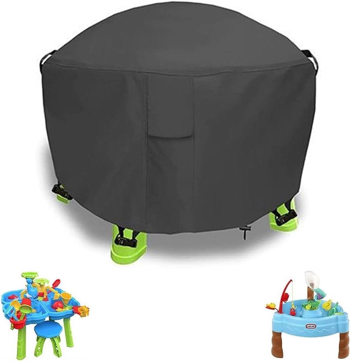 Watertafel Hoes - Zandbak Deksel - Buiten Spelen - Waterdicht Oxford Doek - 86 x 86 x 45 cm - Zwart