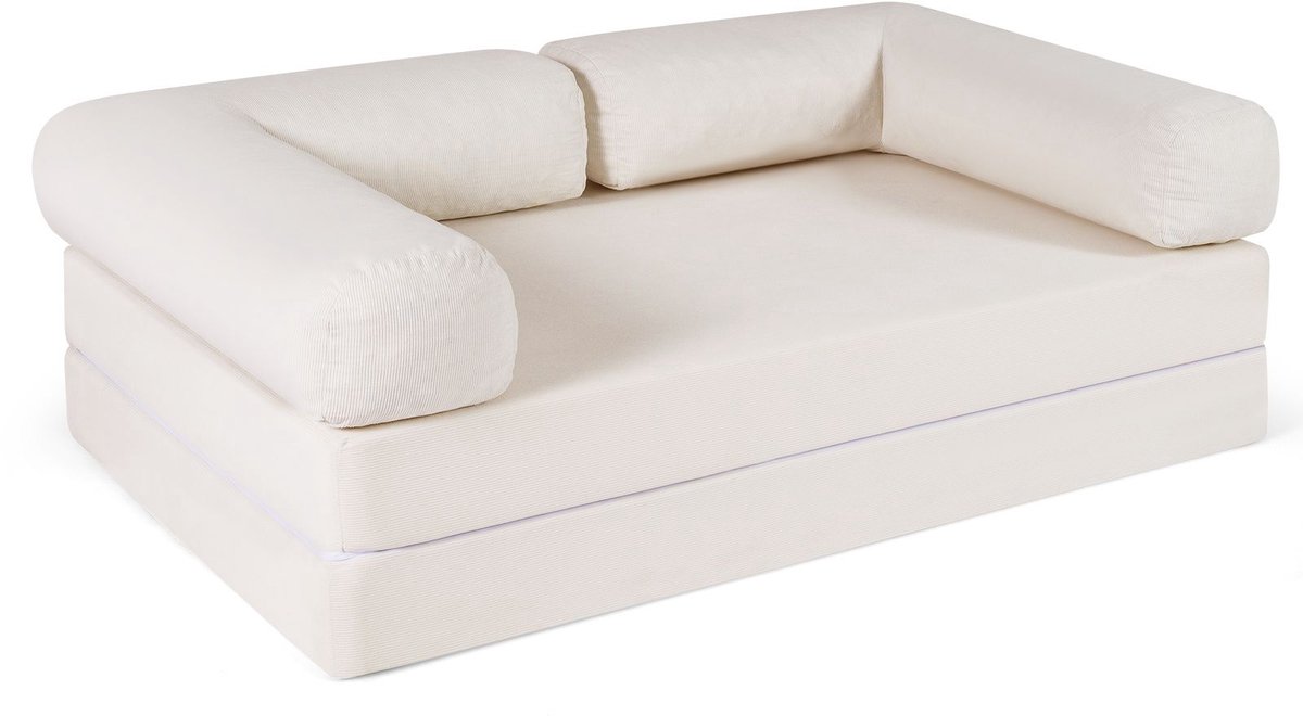 Slaapstoel - Uitklapbaar - Slaapbank - Logeerbed - Zetelbed - Slaapfauteuil - Vouwbed - 2 persoons - Zeer comfortabel - Beige