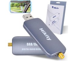 Digitale Radio Adapter - DAB+ Tuner - Auto Muziek Luisteren - Draadloze FM Zend - 3m Antennekabel - Zwart