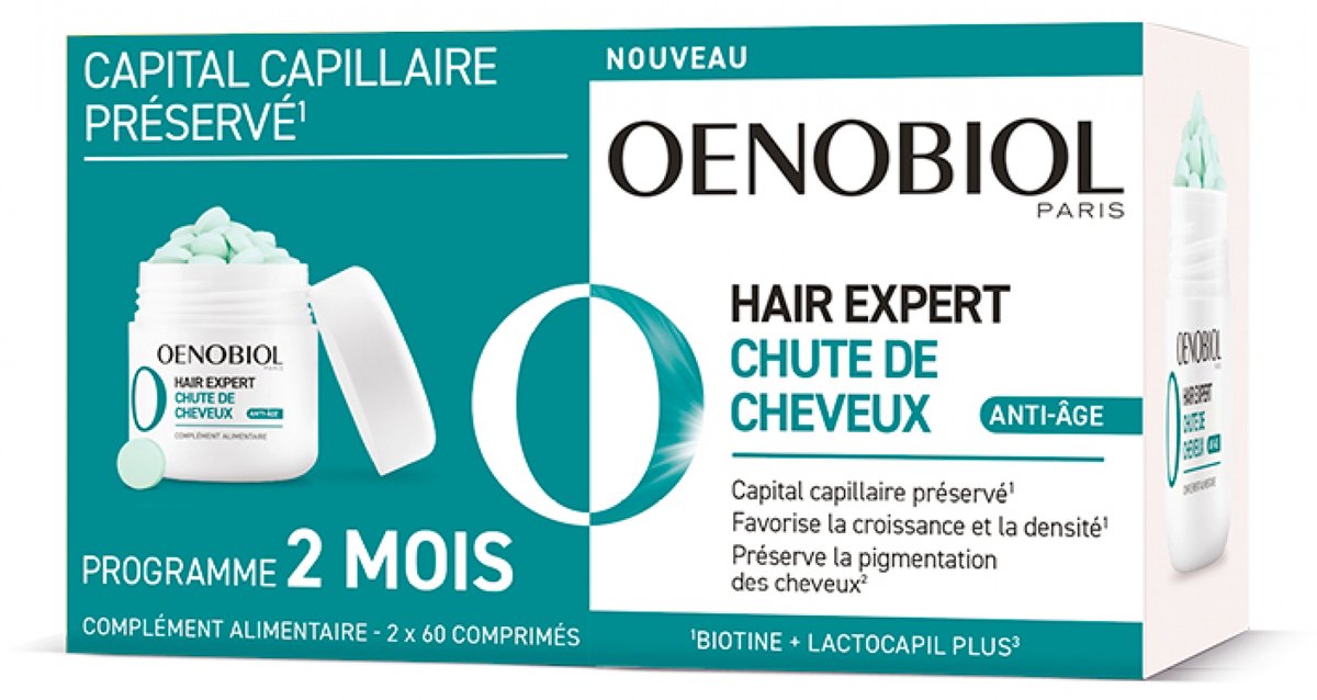 Oenobiol Hair Expert Anti-Age Haarverlies Set van 2 x 60 tabletten