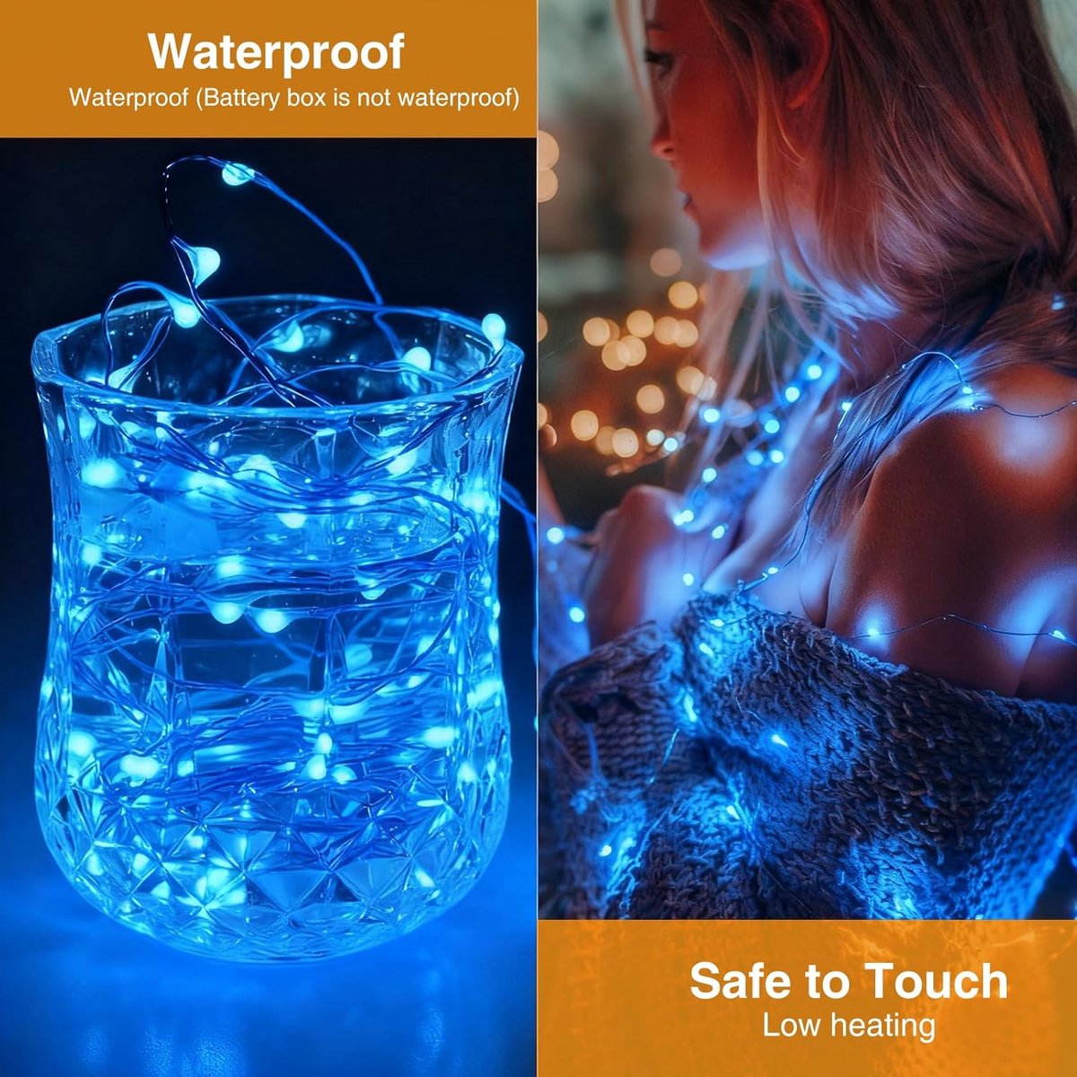 Batterij Lichtsnoer - Draadloos Kerstlicht - Sfeervolle Decoratie - Met Timer Functie - 3 Meter 30 LEDs - Blauw — cadeau in Wonen & Interieur - foto 3