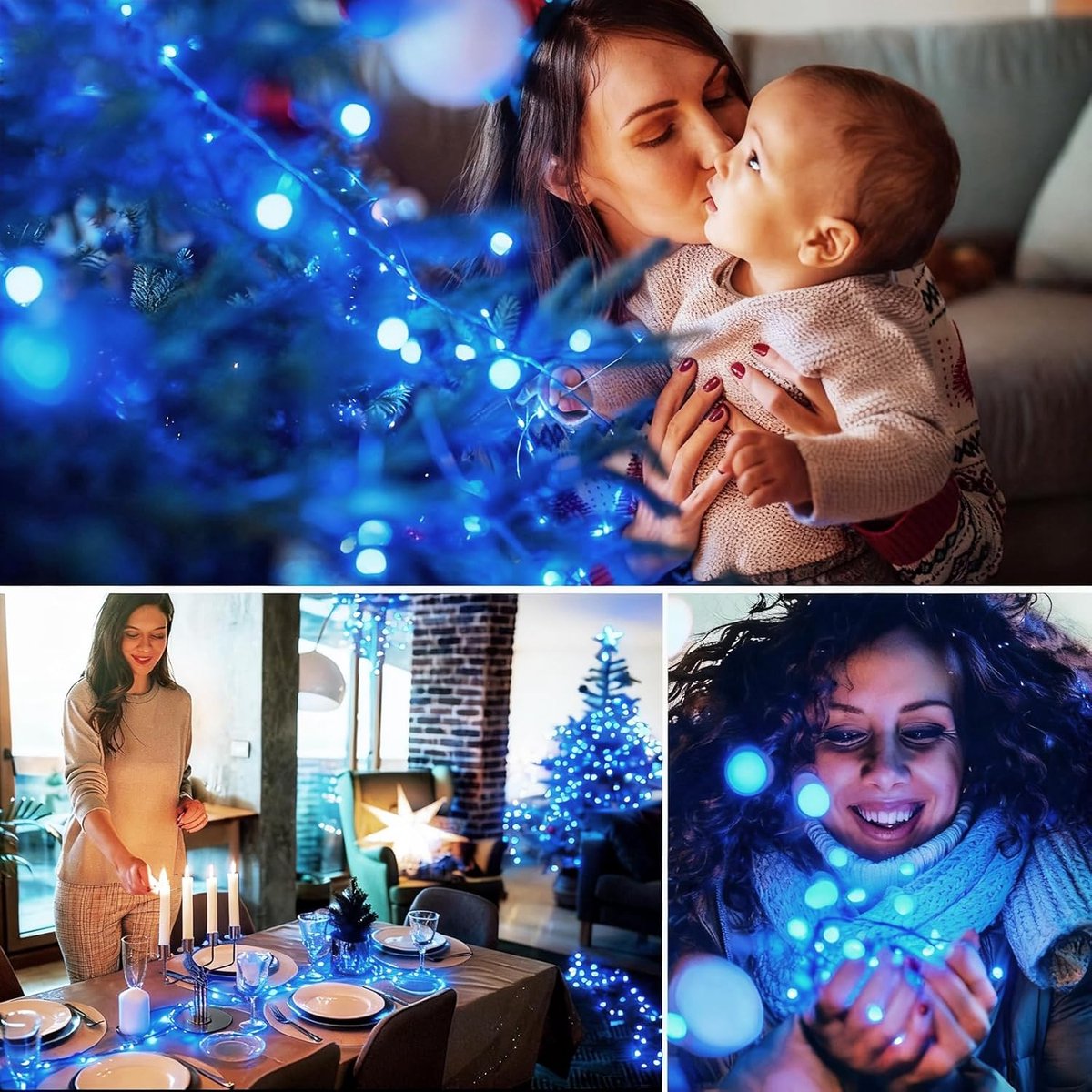 Batterij Lichtsnoer - Draadloos Kerstlicht - Sfeervolle Decoratie - Met Timer Functie - 3 Meter 30 LEDs - Blauw — cadeau in Wonen & Interieur - foto 5