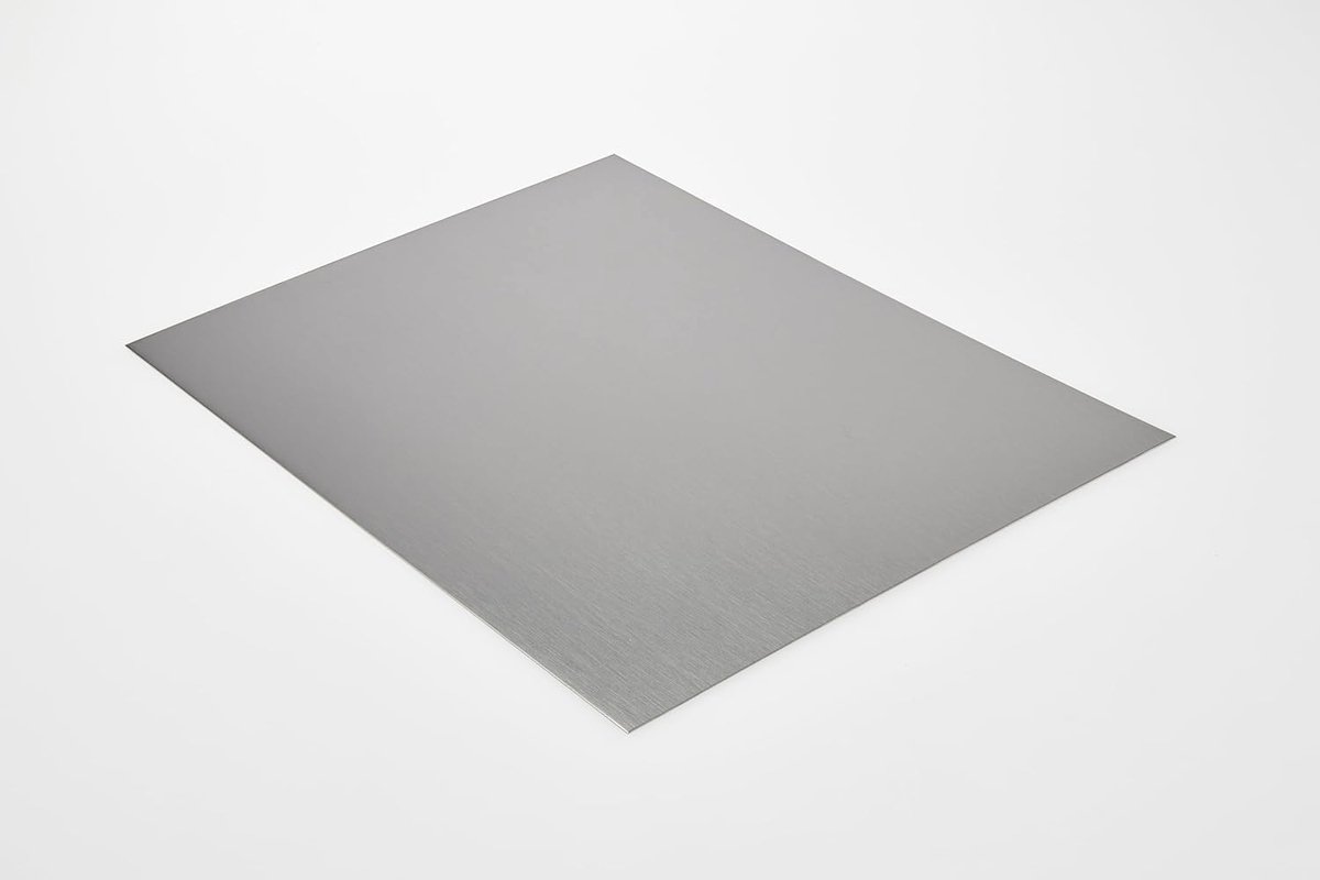 Roestvrijstalen Plaat - Metaalplaat V2A - Interieur Decoratie - Geslepen Afwerking Folie - 100x600mm Dikte 3mm