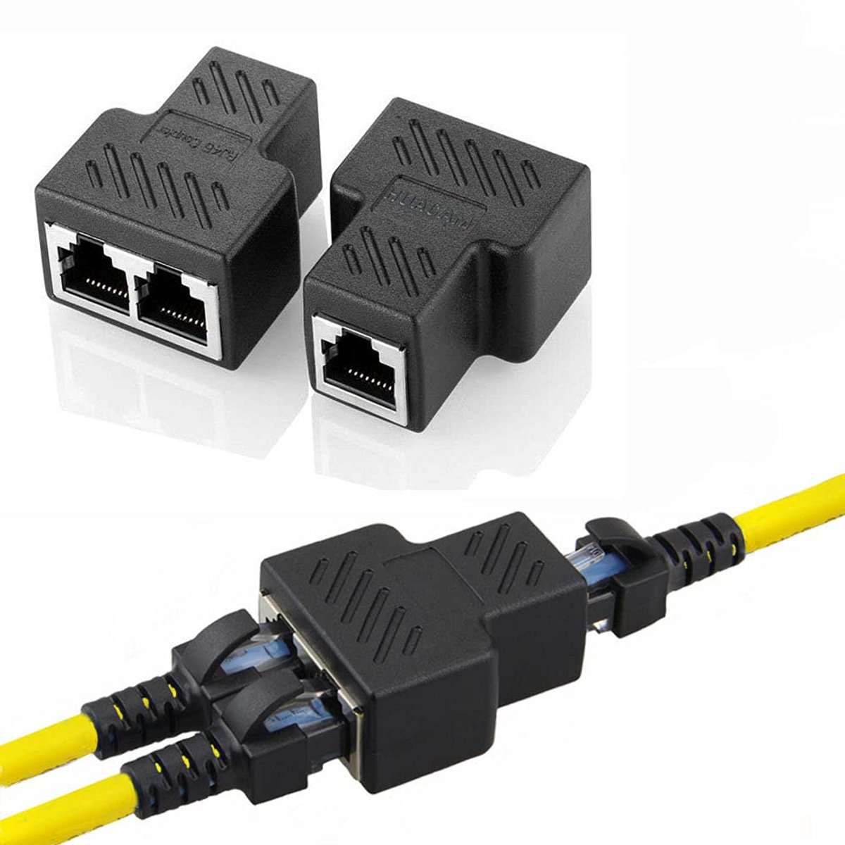 RJ45 Splitter Adapter 1 naar 2 LAN Ethernet Vrouwelijk naar Vrouwelijk voor Cat5/Cat6/Cat7 Kabel