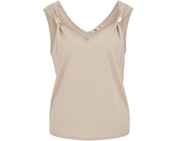 WE Fashion Top femme avec accents dorés
