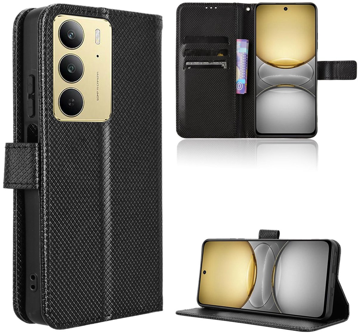 Dailygoods - Premium Magnetische Portemonnee Flip Case voor Telefoons