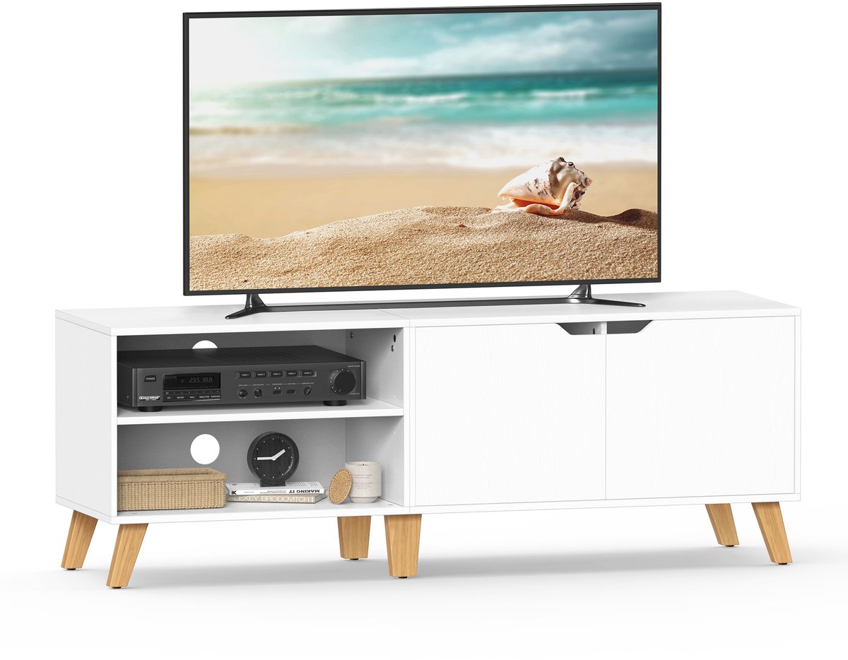 VASAGLE - TV Meubel - TV-meubel met Verstelbare Planken - 2 Deuren - Geschikt voor Woonkamer