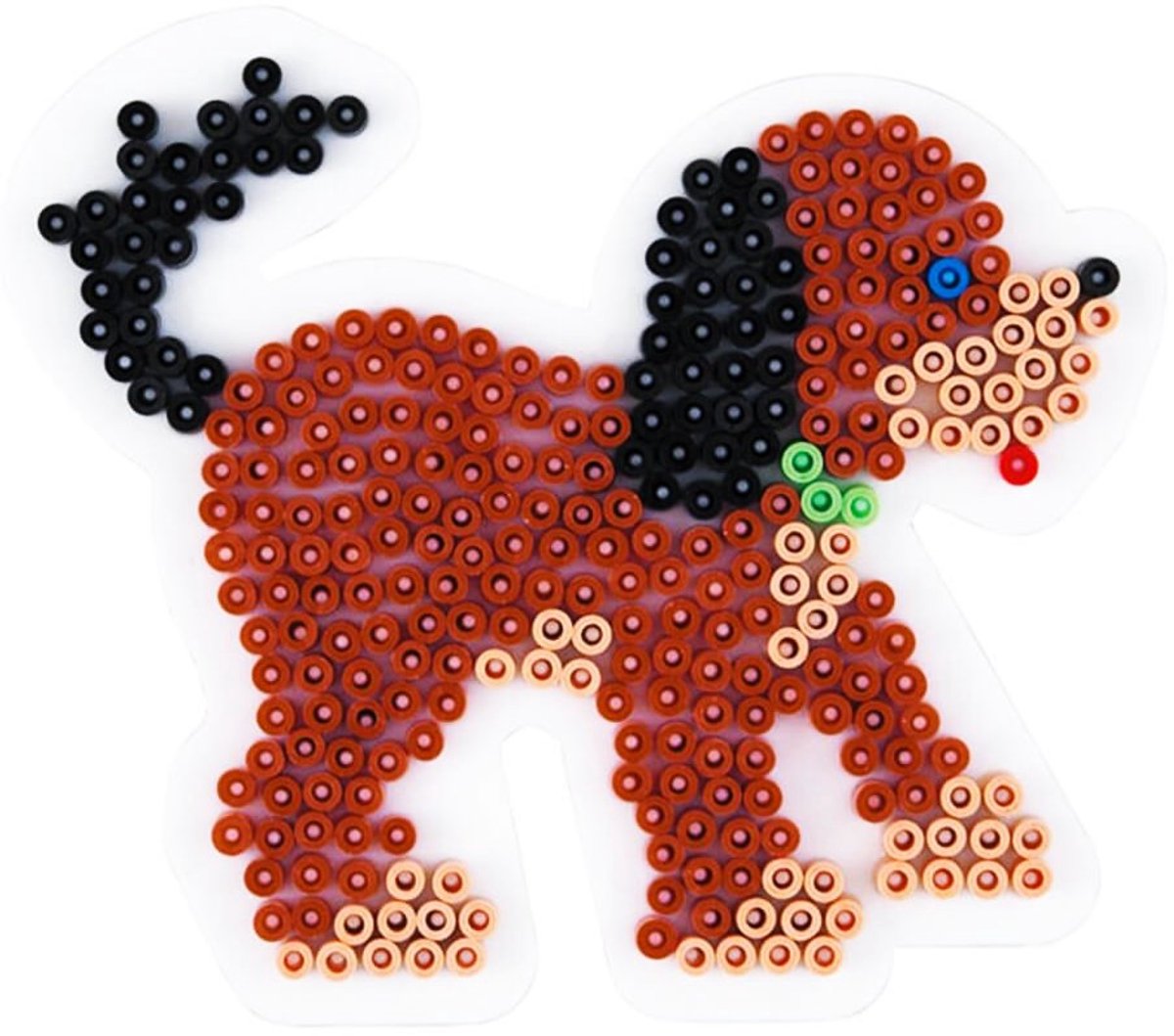 Hama midi GROTE HOND (Sint-Bernard / Berner Sennenhond) strijkkralen vormpje / figuur / grondplaat voor normale strijkparels (strijkkralenbordje / legbordje dier), schoencadeau Sint / Kerstmis! — cadeau in Spellen & Speelgoed - foto 3