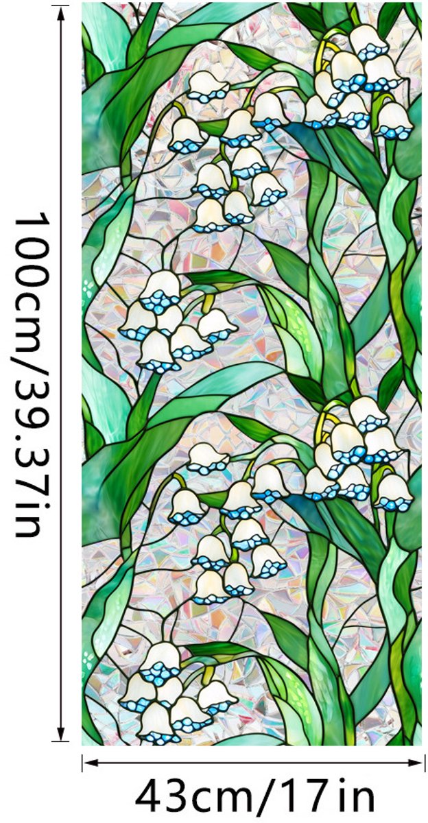 3D Regenboog Raamfolie- Anti-Inkijk - Isolerend & Zonwerend - 43x100cm – Statisch - Prisma Bejuweled EffectXCBL051
