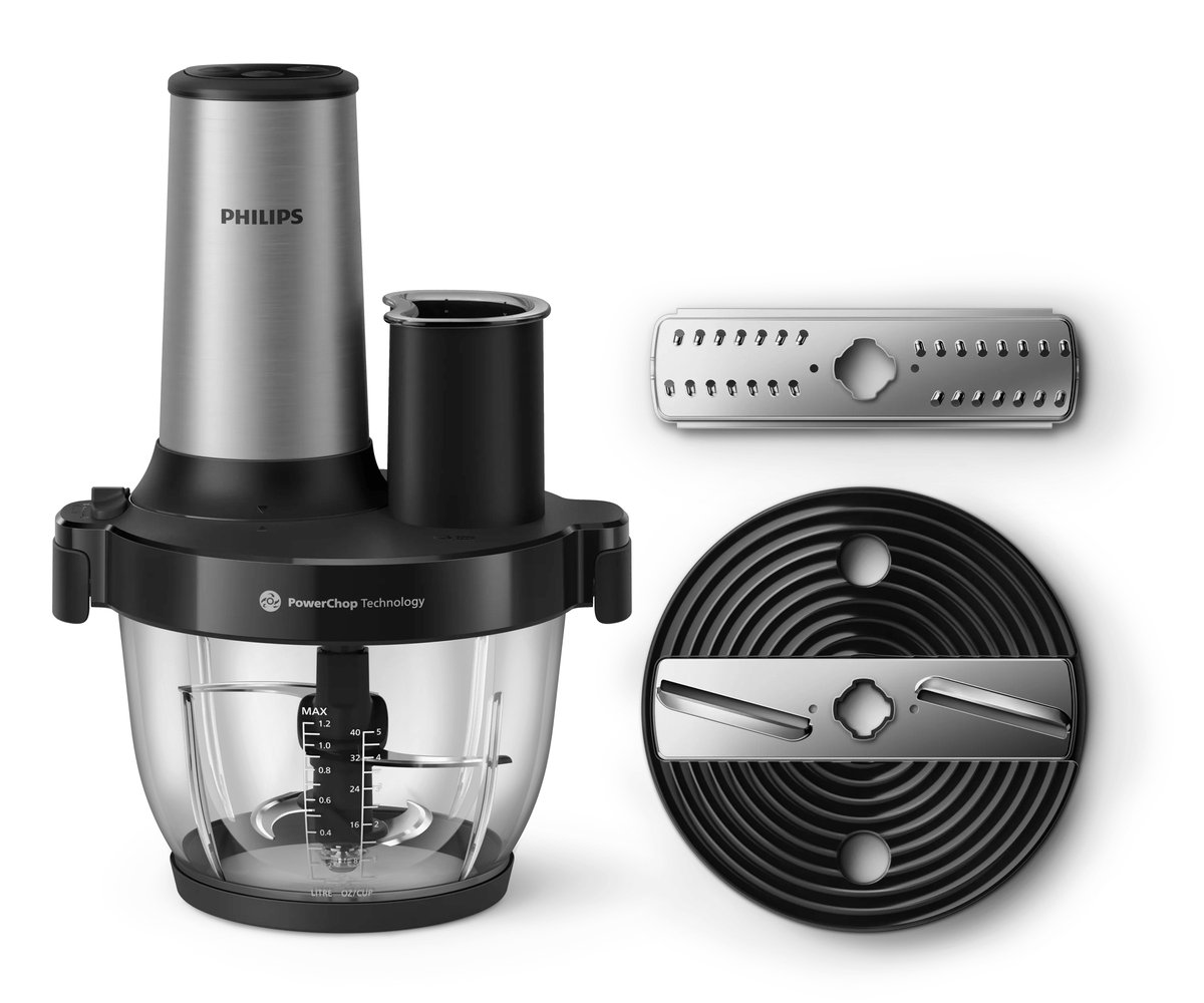 Philips 5000 series HR1504/00 elektrische hakmolen 1,2 l Zwart, Roestvrijstaal