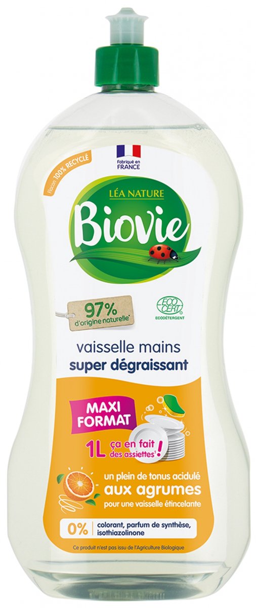 Biovie Afwasmiddel Citrus Super Ontvetter 1 L