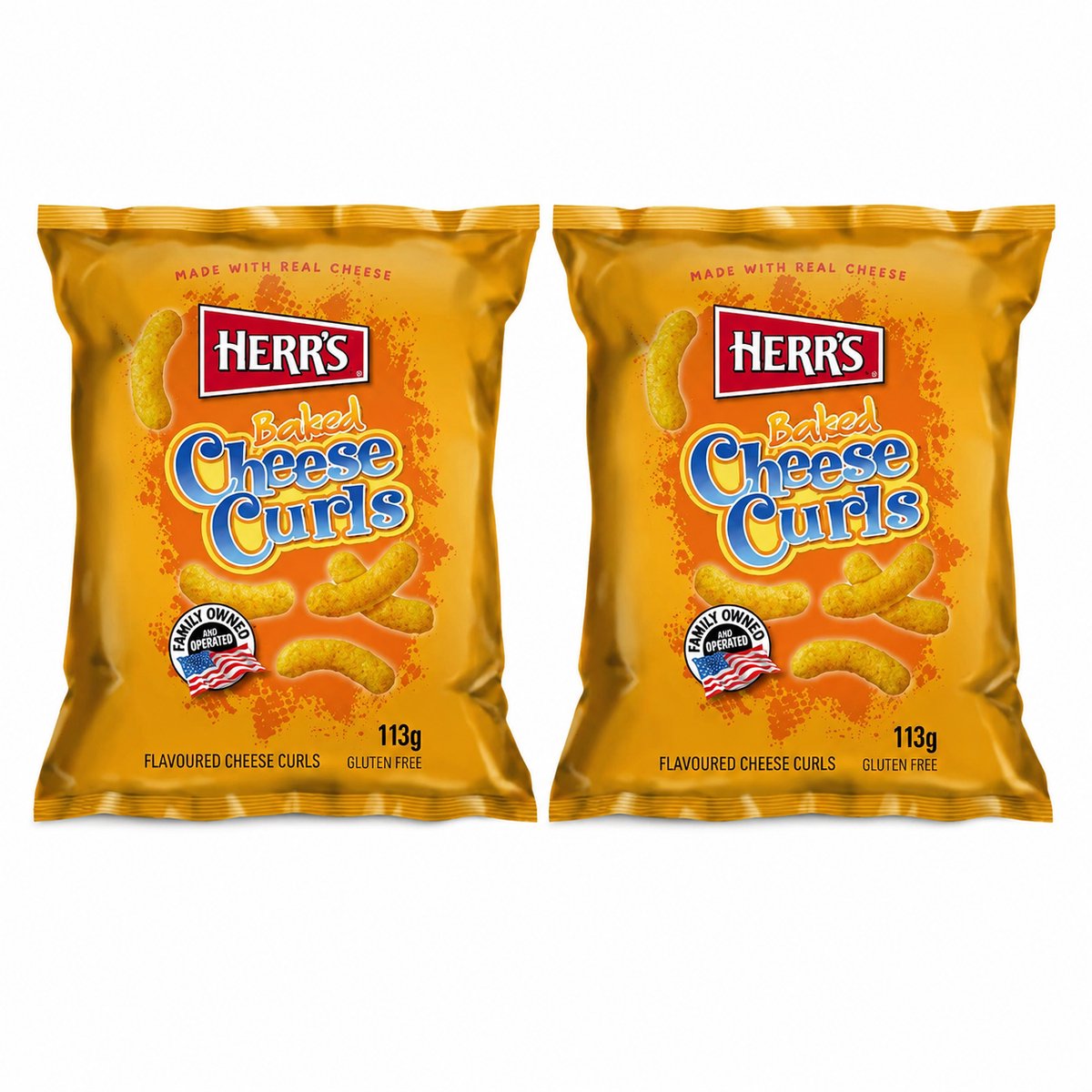 Herr's Baked cheese curls 2 Stuks